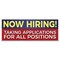 Signmission Now Hiring! Taking Applications for Positions Banner Concession Stand Food Truck Single Sided B-96-30116 - alternate 1